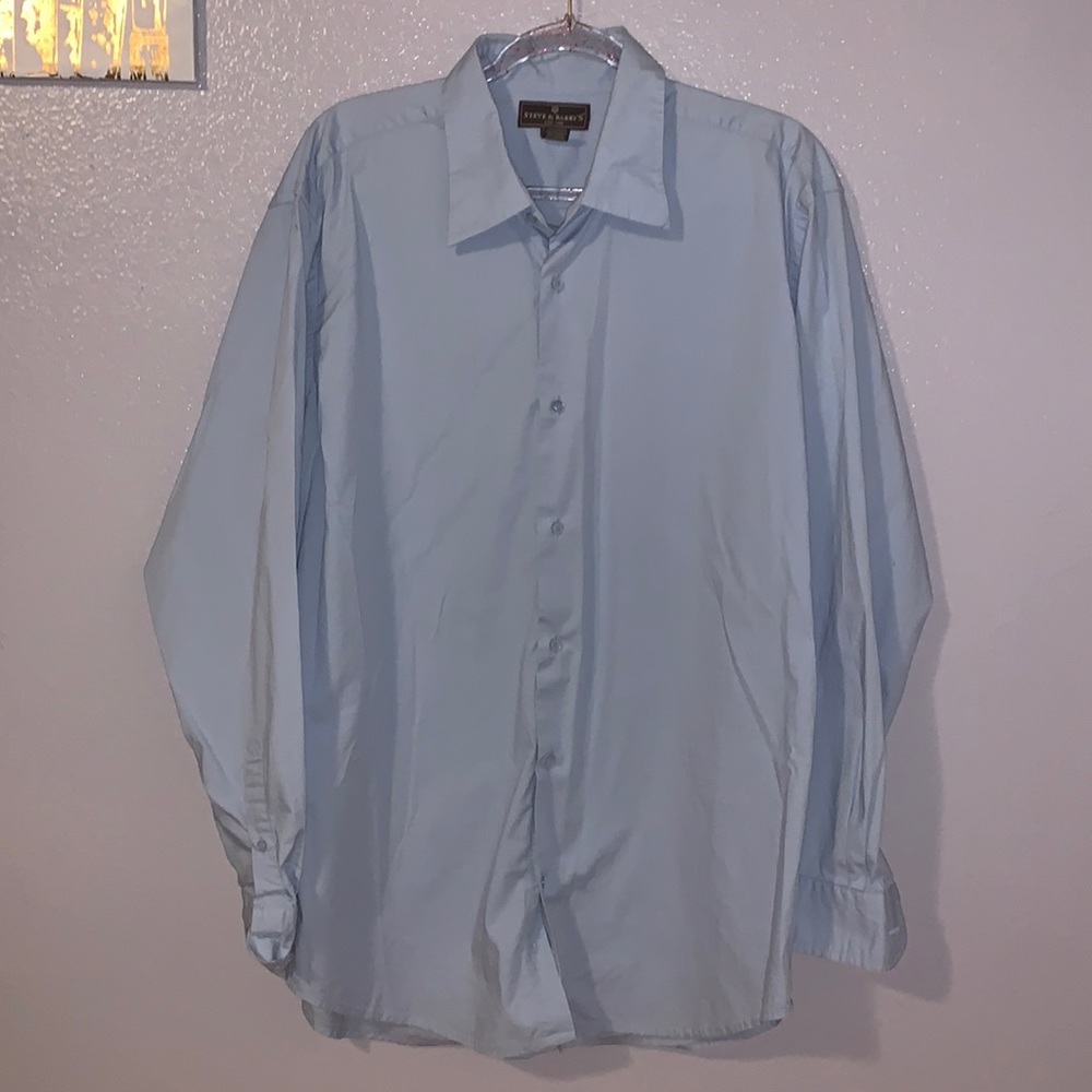 Steve & Barry’s blue formal office long sleeve button Down dress shirt